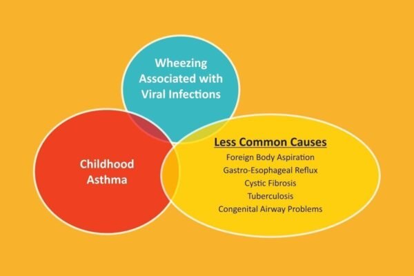 What is wheezing and what are the common causes in children?
