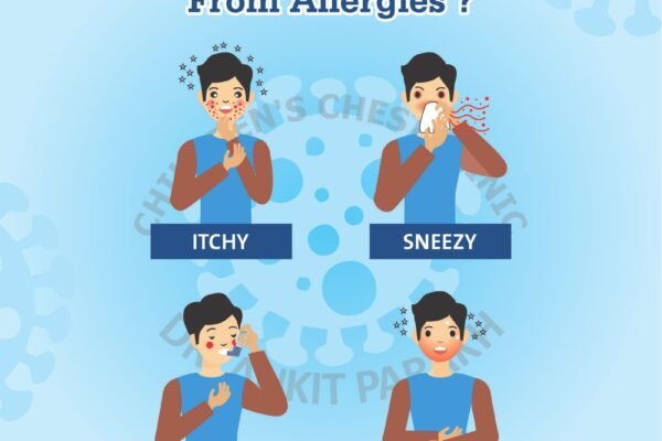 Is your child suffering from any allergies? Is he itchy, wheezy, sneezy or queasy?