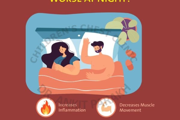 child feel breathing difficulty at night