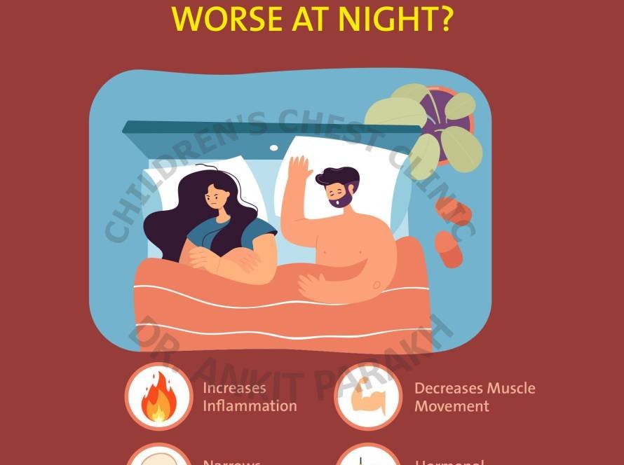 child feel breathing difficulty at night
