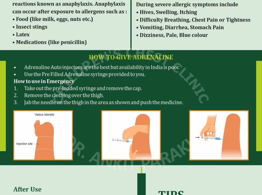 allergy symptoms or anaphylaxis