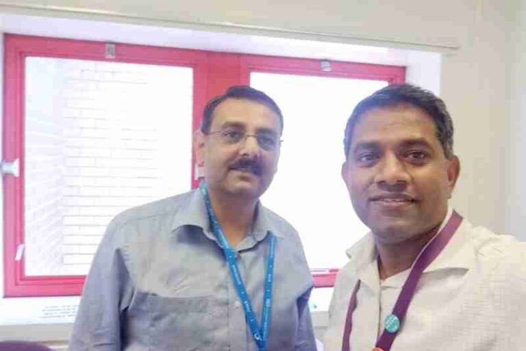 With Dr UmaSunther, Paediatrician and Allergy Consultant at St Mary Hospital, London