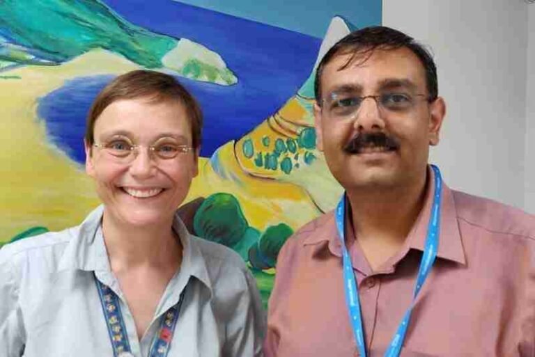 With Dr Claudia Gore, Clinical Lead, Pediatric Allergy at St Mary's Hospital, London