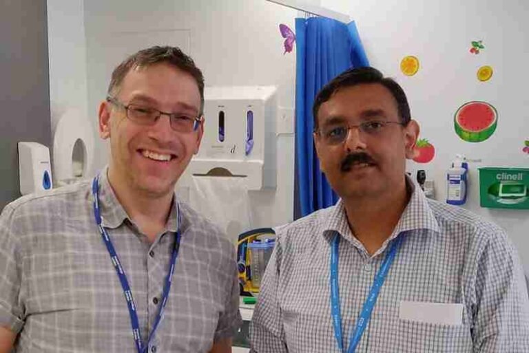 With Dr Paul Turner, Consultant Pediatric Allergist at the Imperial College and St Mary Hospital, London, UK.