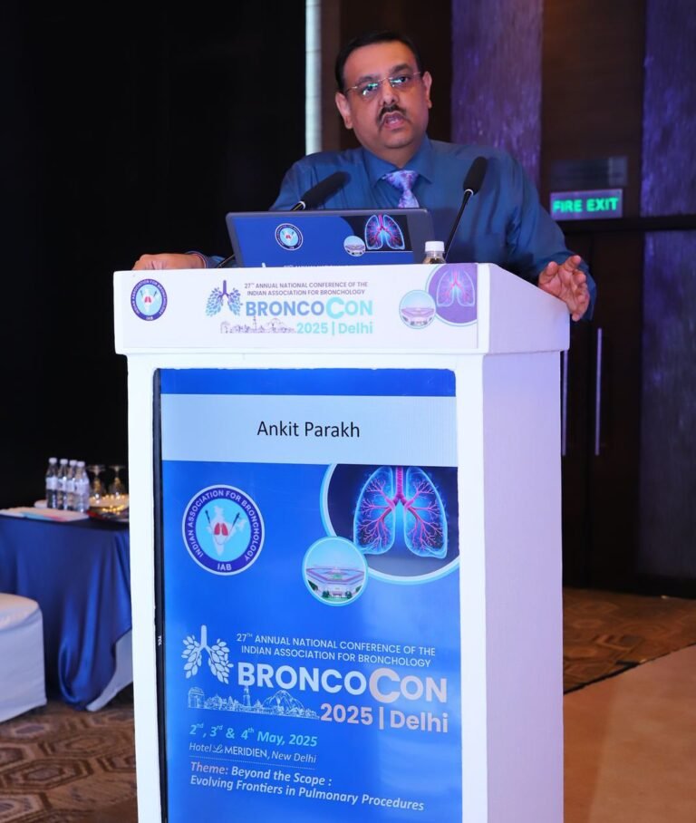 At Broncocon 2025, Le Meridian Delhi. Presented on Pediatric Flexible Bronchoscopy