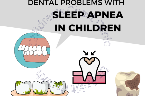 Child dental checkup showing risk factors from obstructive sleep apnea