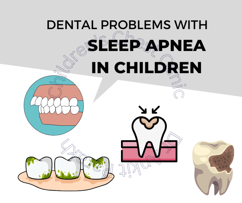 Child dental checkup showing risk factors from obstructive sleep apnea