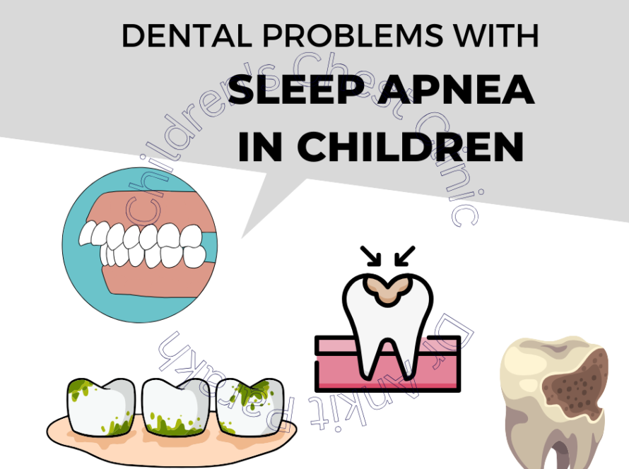Child dental checkup showing risk factors from obstructive sleep apnea